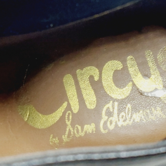 Circus By Sam Edelman Blythe Black Faux Leather Block Heel Ankle Boots K317 💗 - Picture 4 of 9